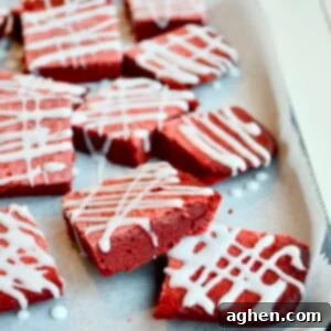 Baked red velvet bars