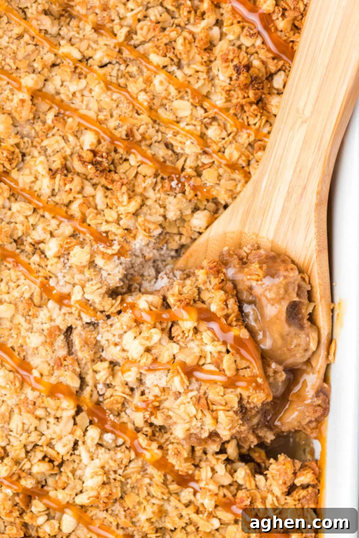 Apple crisp with cake mix.