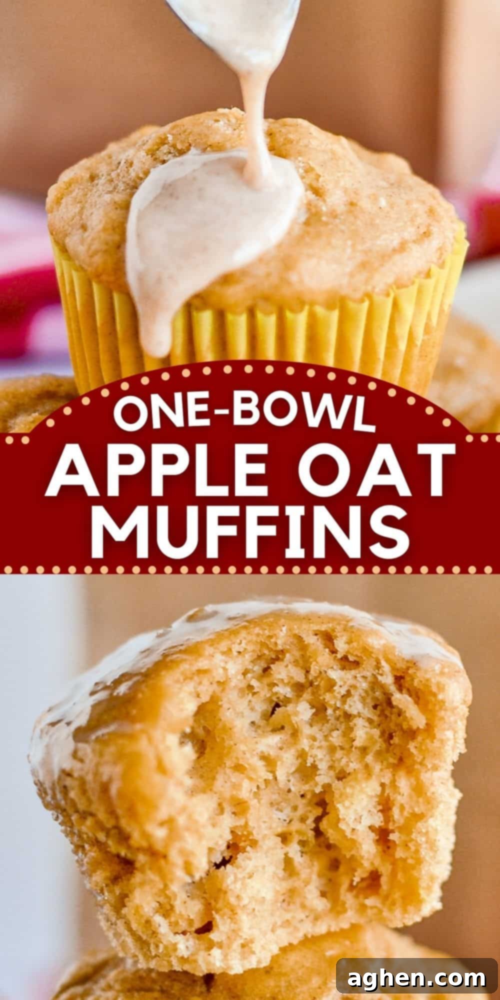 One Bowl Apple Oat Muffins