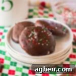 Easy Homemade Peppermint Patties 13 Homemade peppermint patties with Christmas sprinkles.
