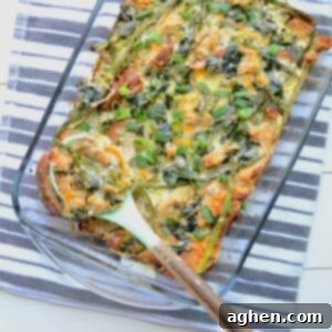 Vegetable casserole with asparagus and spinach