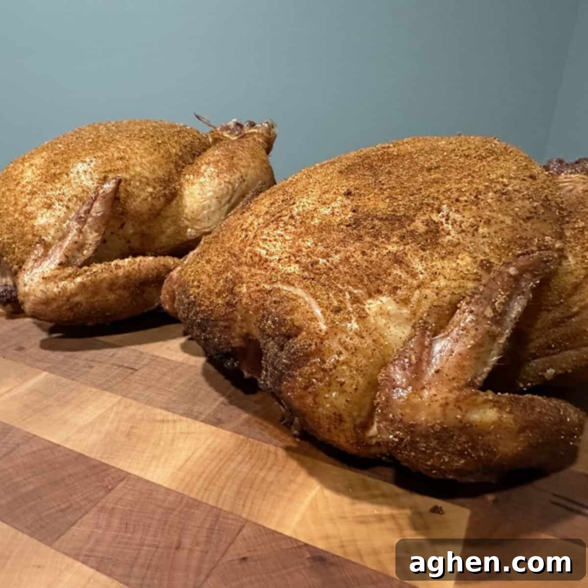 Finished Whole Smoked Chicken
