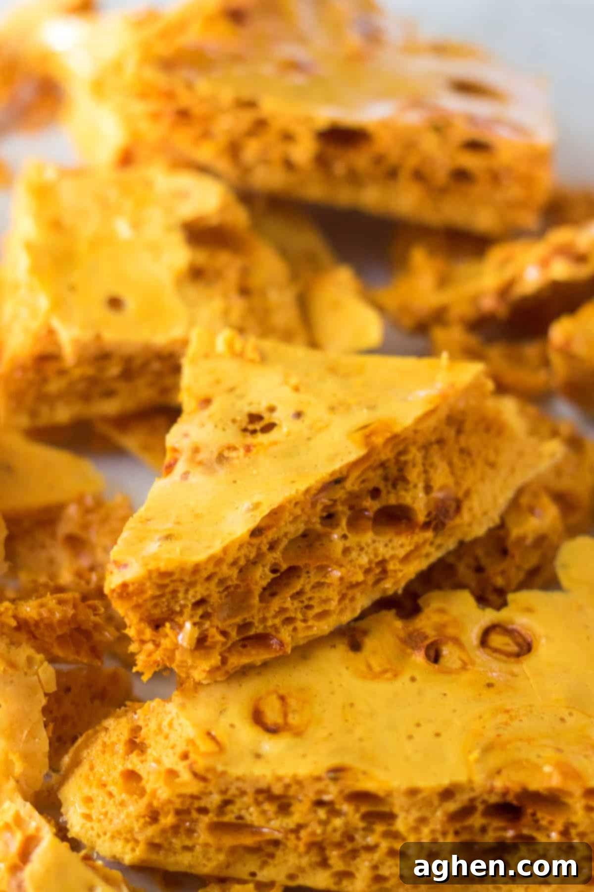 Shards of honeycomb candy.