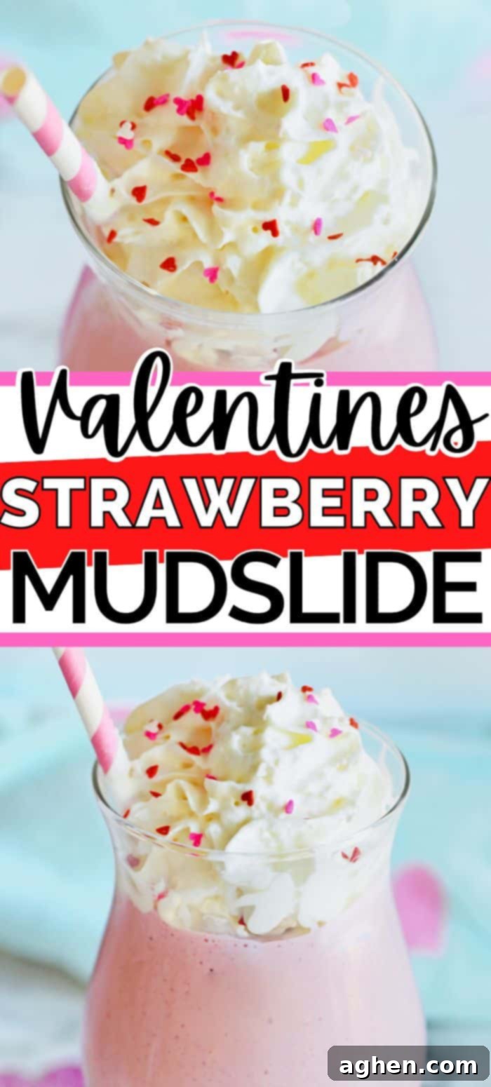 Valentines Strawberry Mudslide pin image.