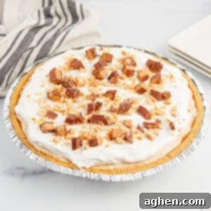Easy no bake peanut butter pie with graham cracker crust, a perfect dessert for peanut butter lovers.