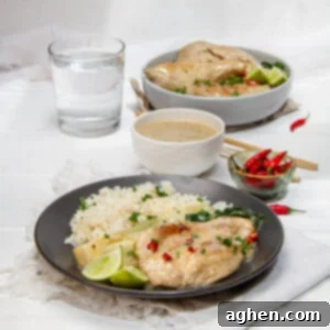 Tropical Coconut Lime Chicken 7 Zesty Thai-inspired Coconut Lime Chicken, ready to be served.