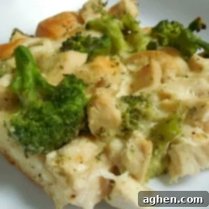 Golden Chicken Alfredo Bake 2 A dish of creamy Chicken Alfredo Bubble Up Casserole