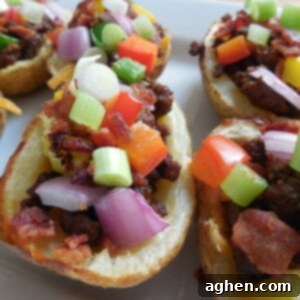 Taco Potato Skins prepared and ready to serve