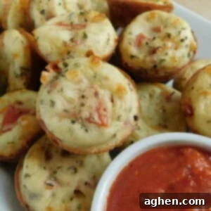 Mini pizza muffins with pepperoni and bacon