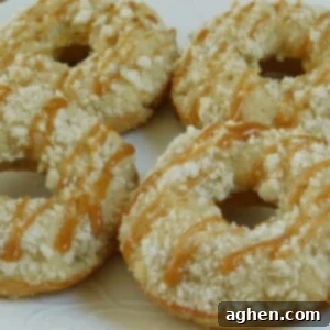 Spiced Apple Streusel Donut 2 Apple Crumb Donut with Caramel Drizzle