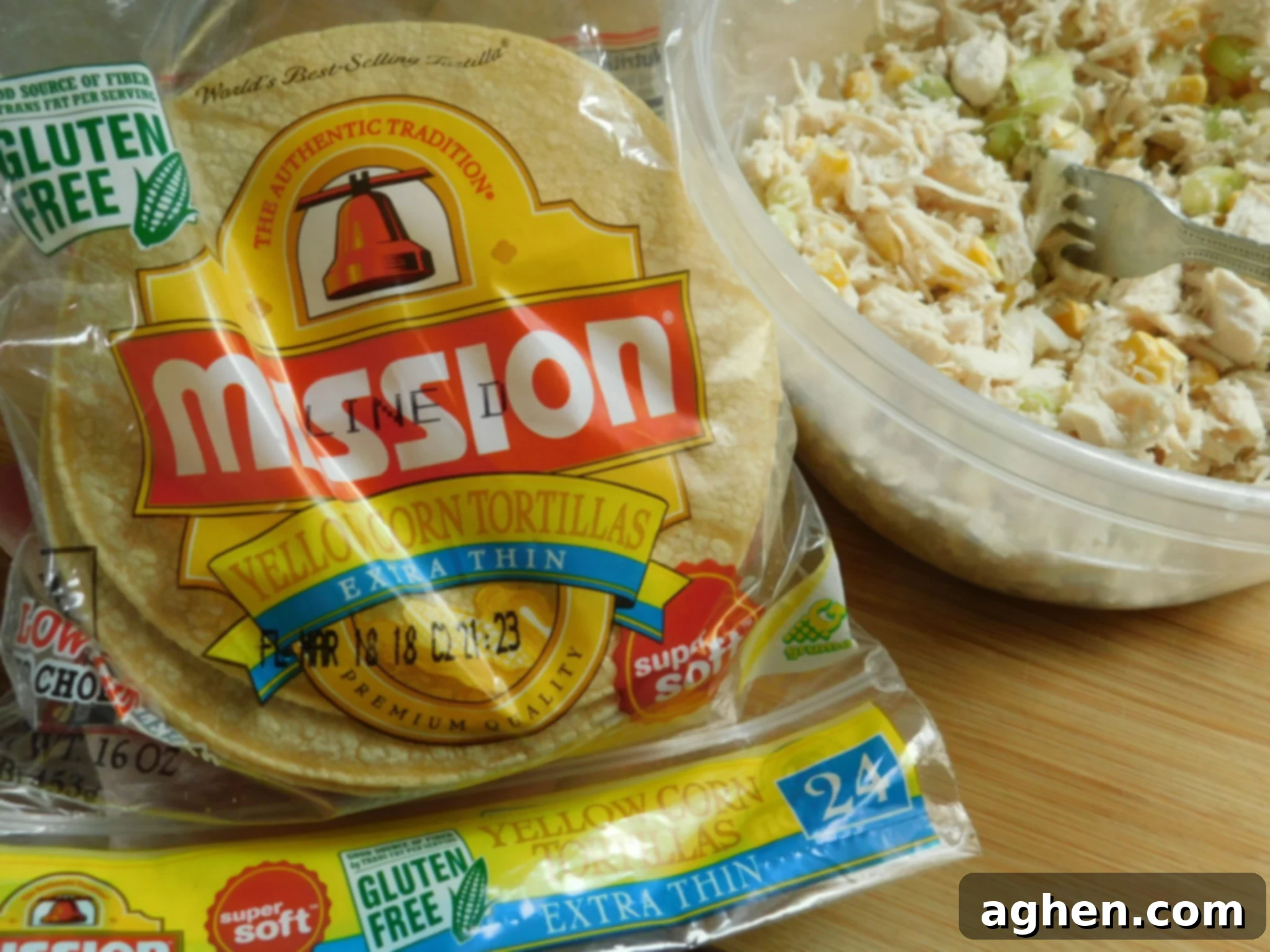 Ingredients laid out for making White Chicken Chili Tacos