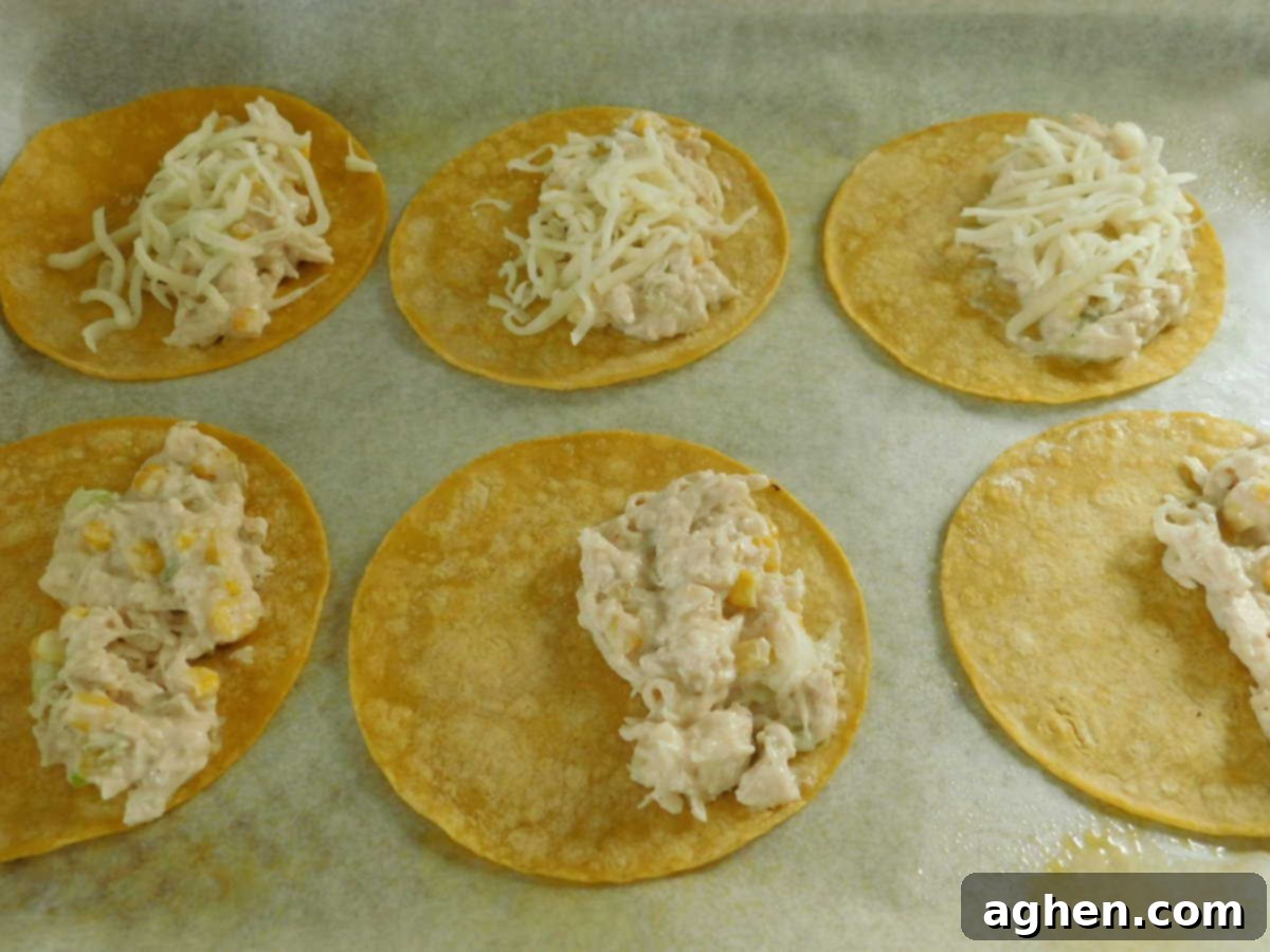 Preparing the creamy white chili sauce for the tacos