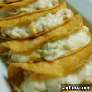 Creamy White Chicken Chili Tacos 8 white chicken chili tacos