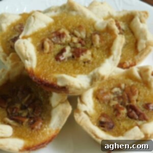 Guilt-Free Butter Tarts 2 A lightened up butter tart, golden and glistening with a nutty top.