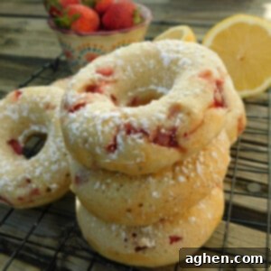 Strawberry Bliss Doughnuts 2 Baked Strawberry Donuts, Weight Watchers friendly