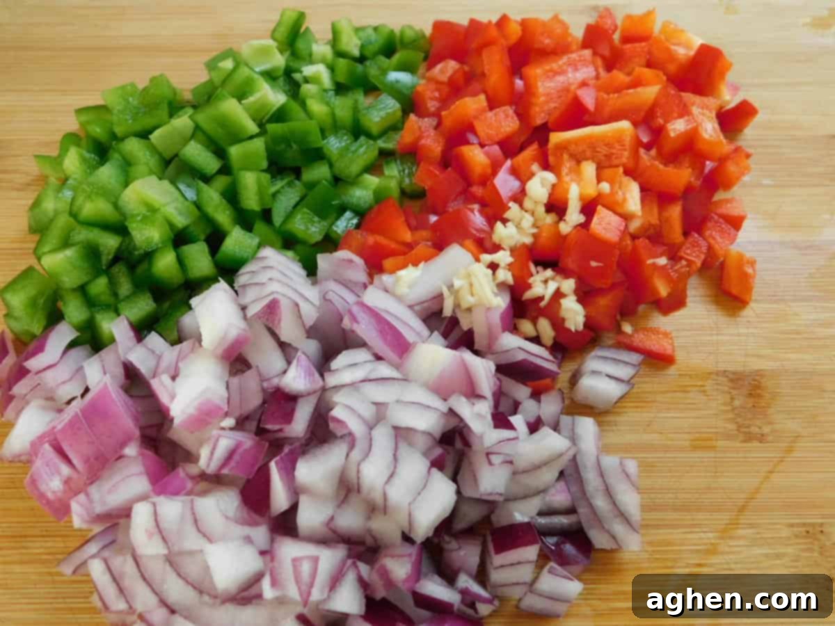 WW Chicken Taco Soup 2 Fresh ingredients laid out for making Weight Watchers chicken taco soup.