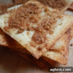 A delectable stack of crispy apple cinnamon sugar wontons