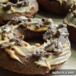 Decadent Chocolate Peanut Butter Cup Donuts 2 Close-up of Chocolate Peanut Butter Cup Donut
