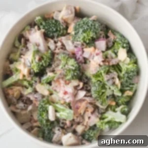 Creamy Broccoli Salad 2 WW friendly broccoli salad with creamy dressing and wholesome ingredients