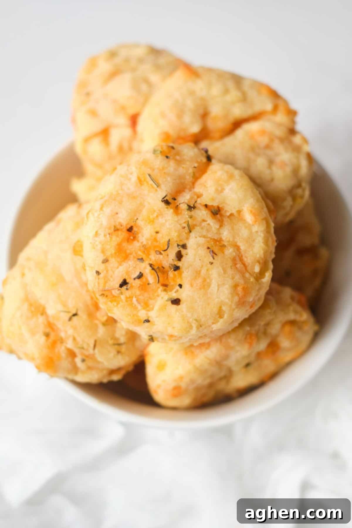 31 Delicious Healthy Sides for Any Meal 32 ww garlic cheddar biscuit in white bowl