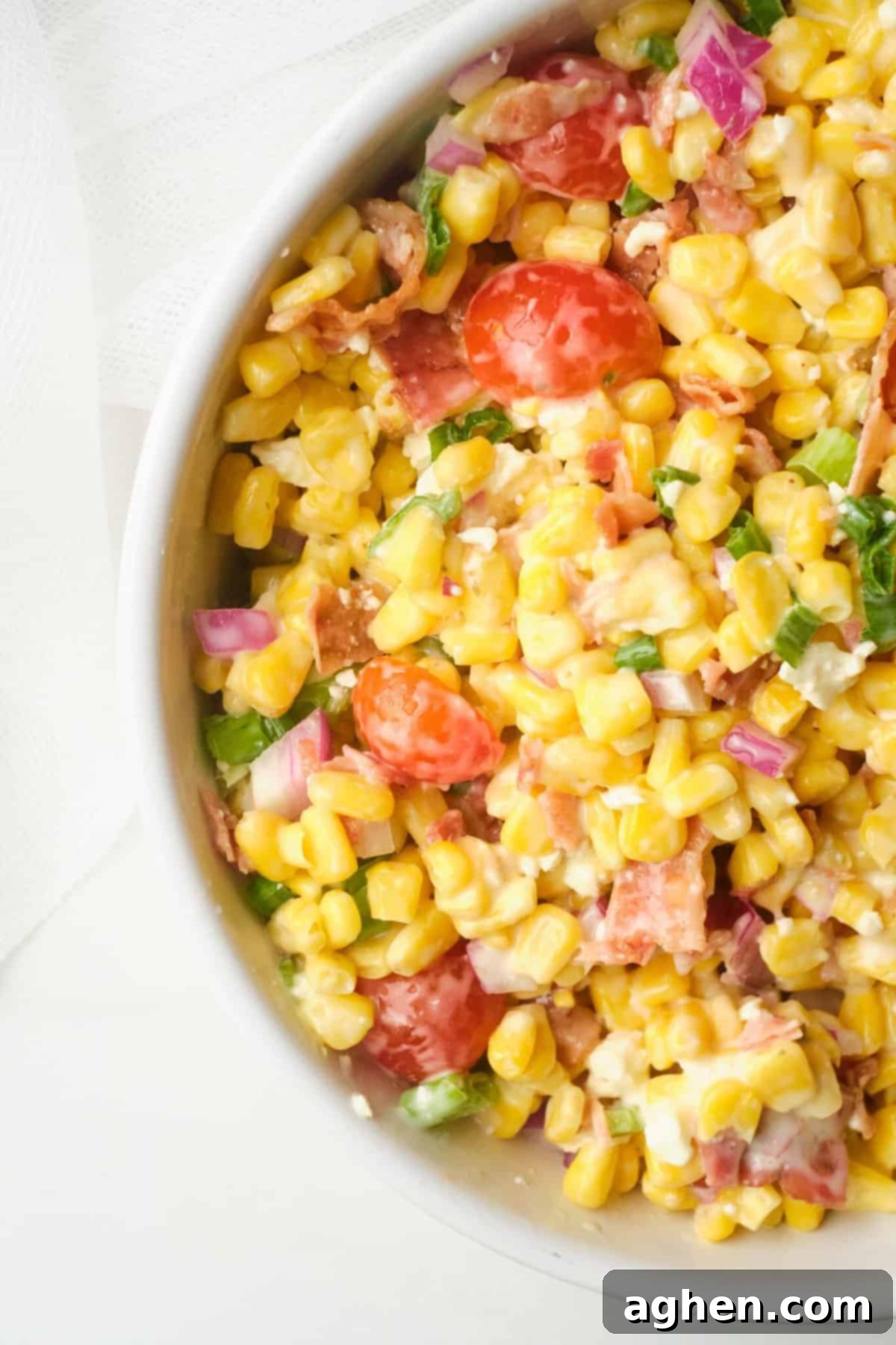 31 Delicious Healthy Sides for Any Meal 8 Sweet corn salad in white bowl