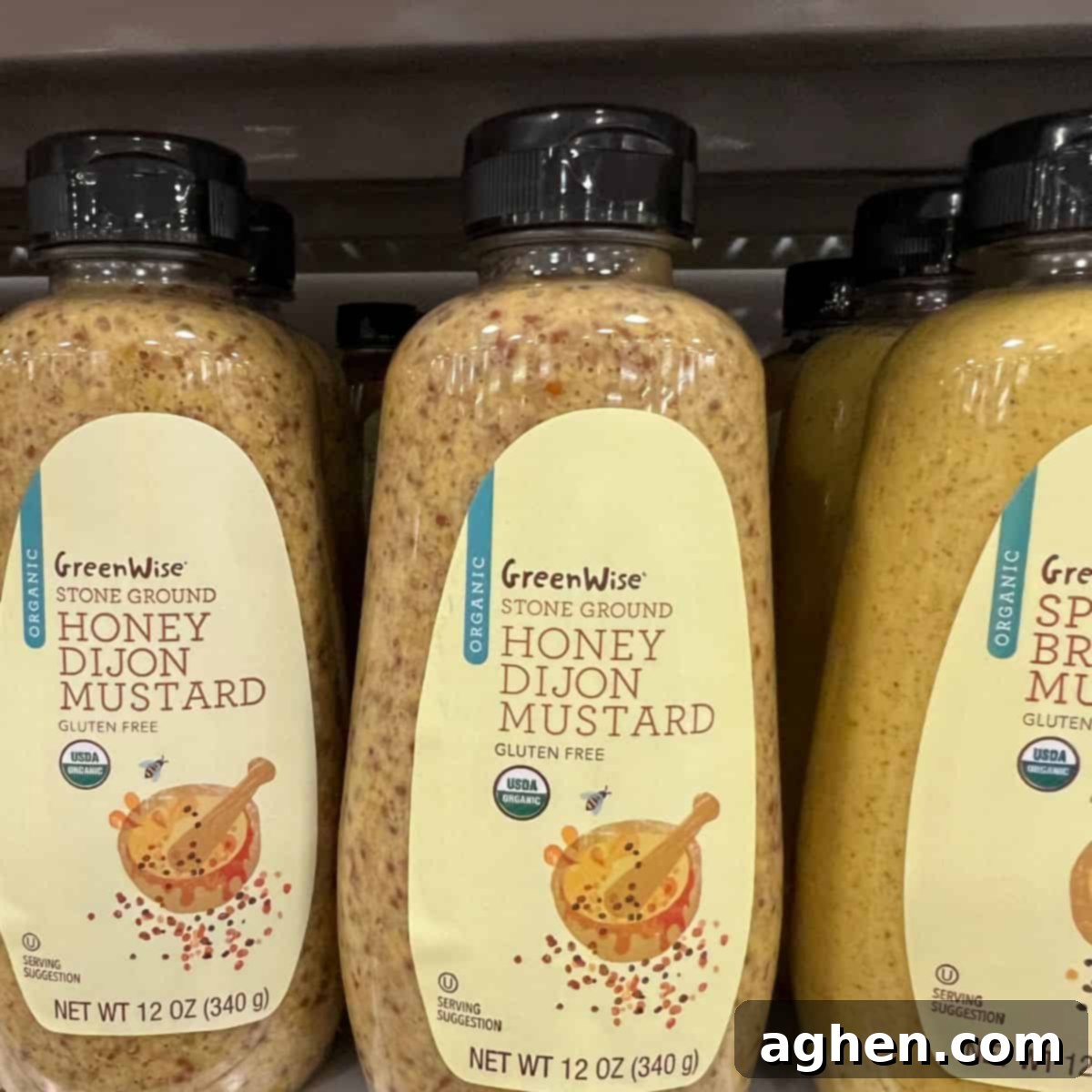 7 Essential Sauces to Transform Your Blackstone Meals 4 Honey Dijon Mustard on shelf