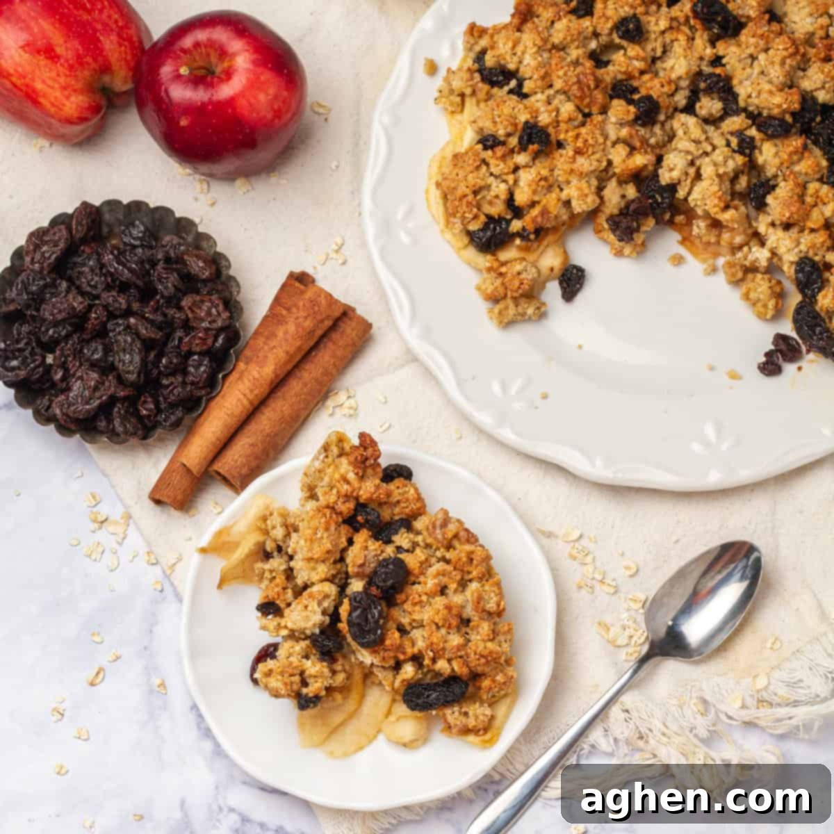 Discover Your New Favorite Weight Watchers Apple Crumble 2 Apple Crumble served with ingredients beautifully displayed