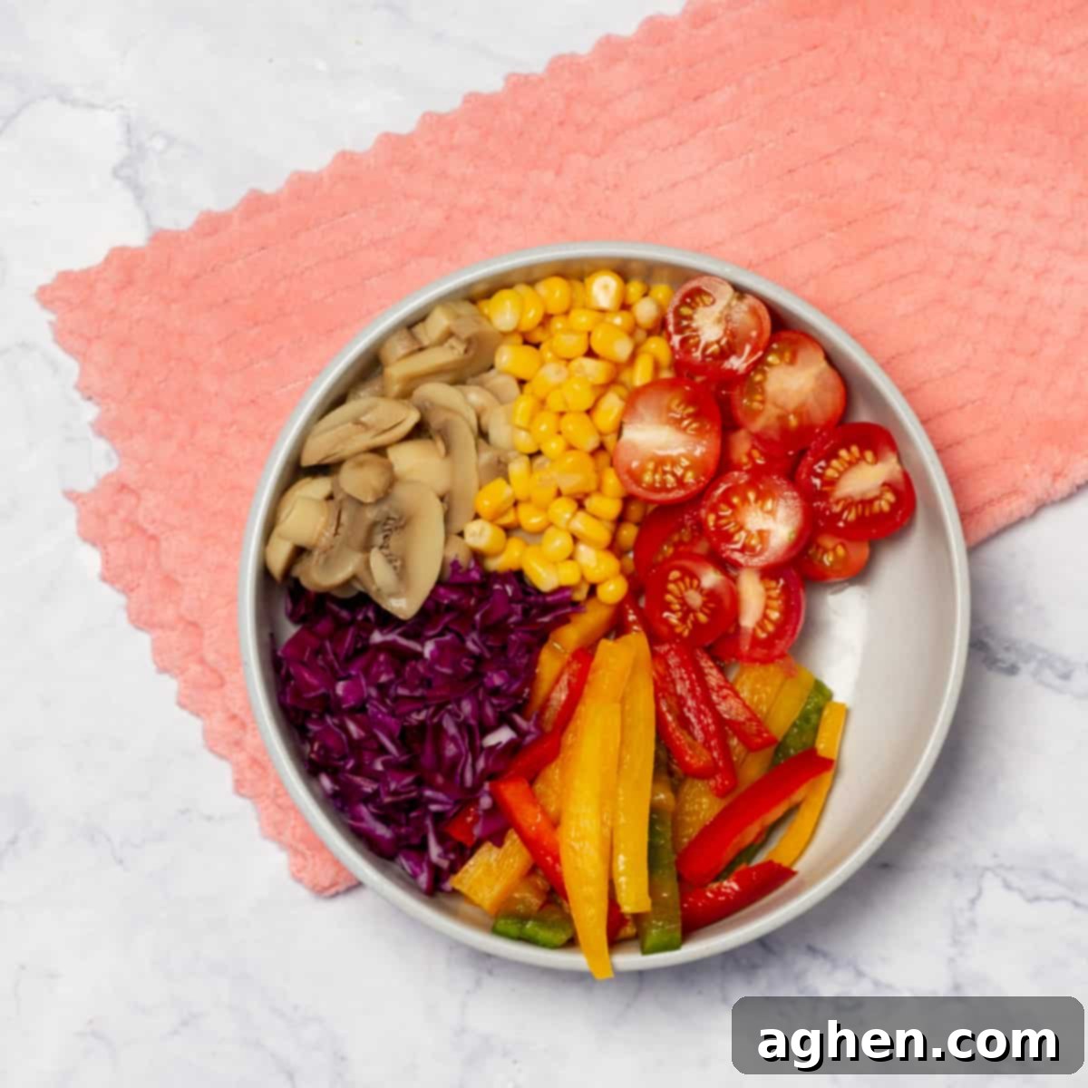 Weight Watchers Guide to Crafting the Ultimate Buddha Bowl 7 A fully assembled Buddha Bowl with various colorful ingredients and dressing