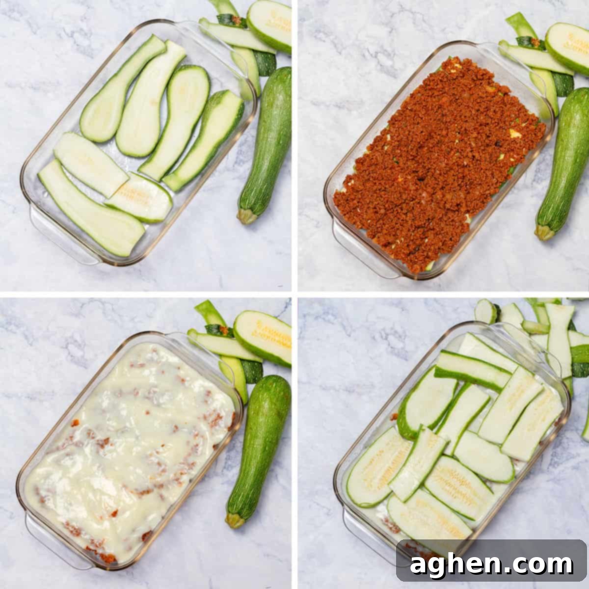 Guilt-Free Zucchini Lasagna 6 Assemble the Lasagna