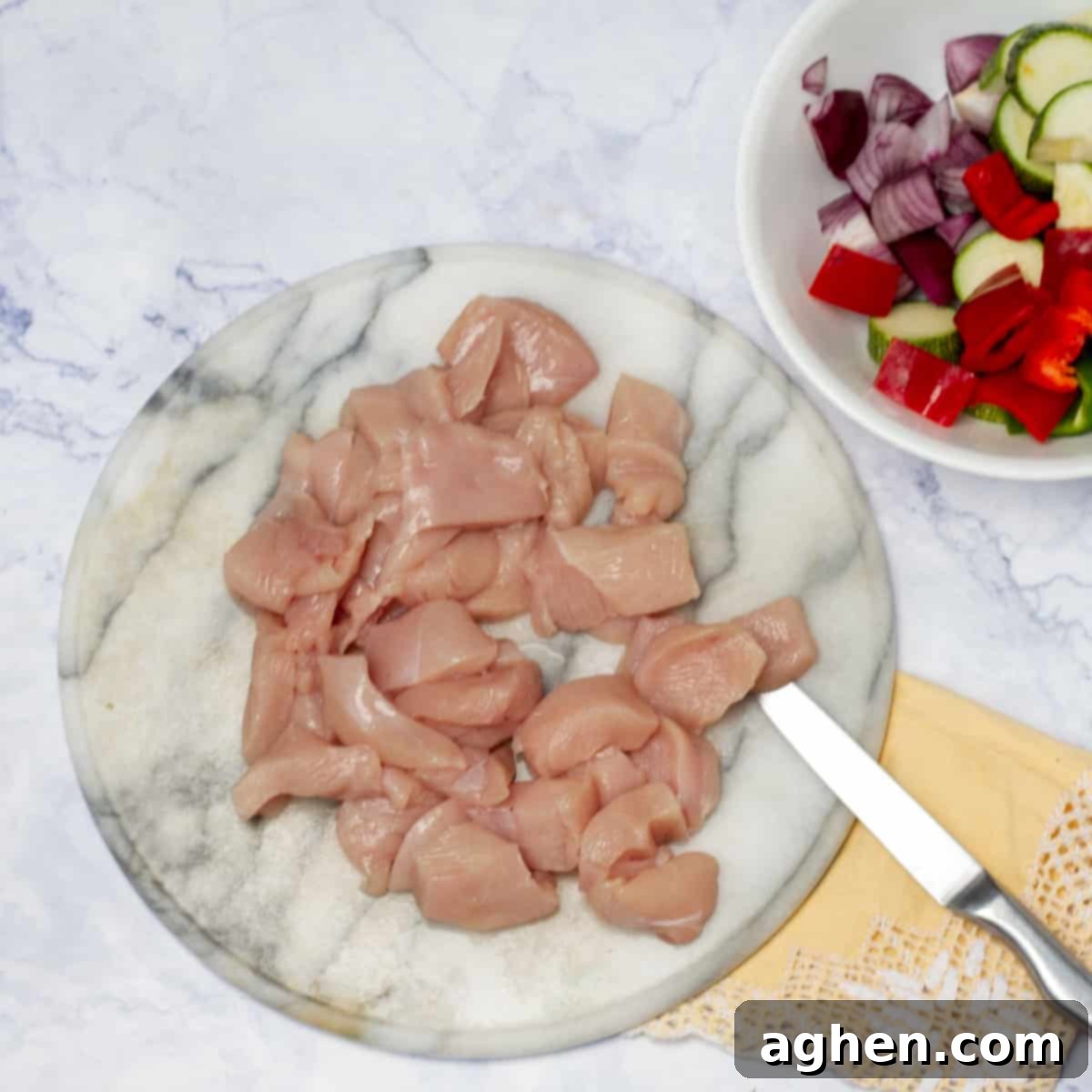 Zero-Point Deliciousness: Chicken Kebabs for Weight Watchers 4 Chicken breast diced into cubes