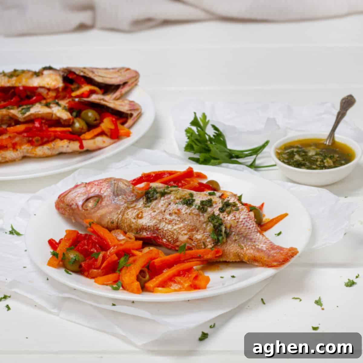 Mastering Mouthwatering Stuffed Fish 9 Stuffed Fish presented beautifully on a platter with carrot salad