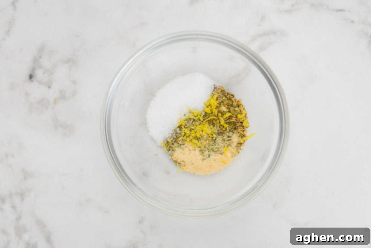 The Secret to Juicy Chicken Breasts on Your Blackstone 4 A small bowl filled with the dry seasoning ingredients