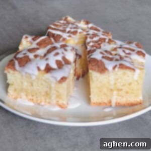 Indulge in Slow Cooker Coffee Cake The Weight Watchers Way 6 Three slices of coffee cake, showcasing the moist interior and streusel topping.