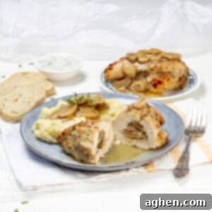 Chicken Stuffed with Mushrooms and Mozzarella Cheese