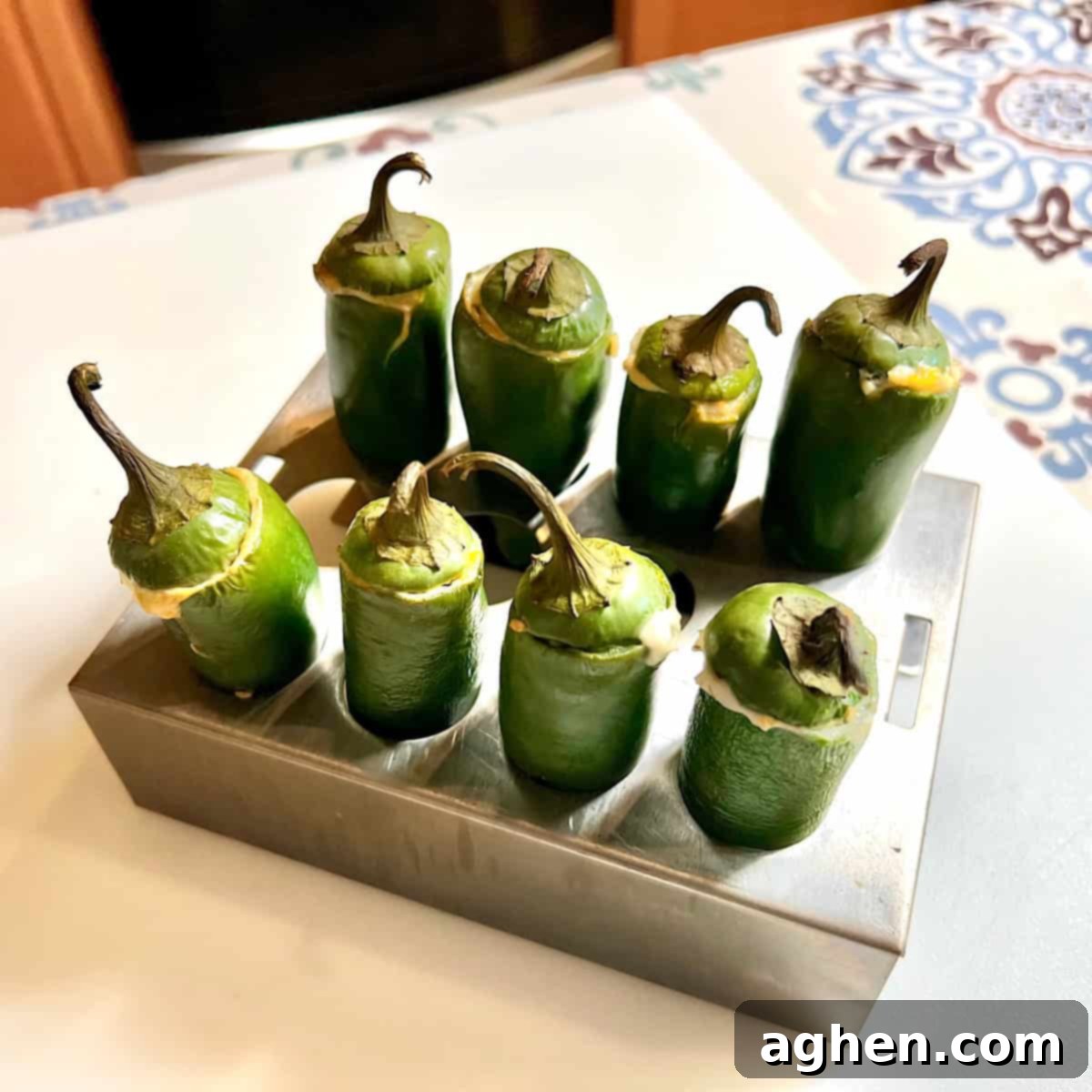 Competition BBQ Veteran's Smoked Bacon Wrapped Jalapeno Poppers 9 Smoked jalapeno poppers removed from the smoker