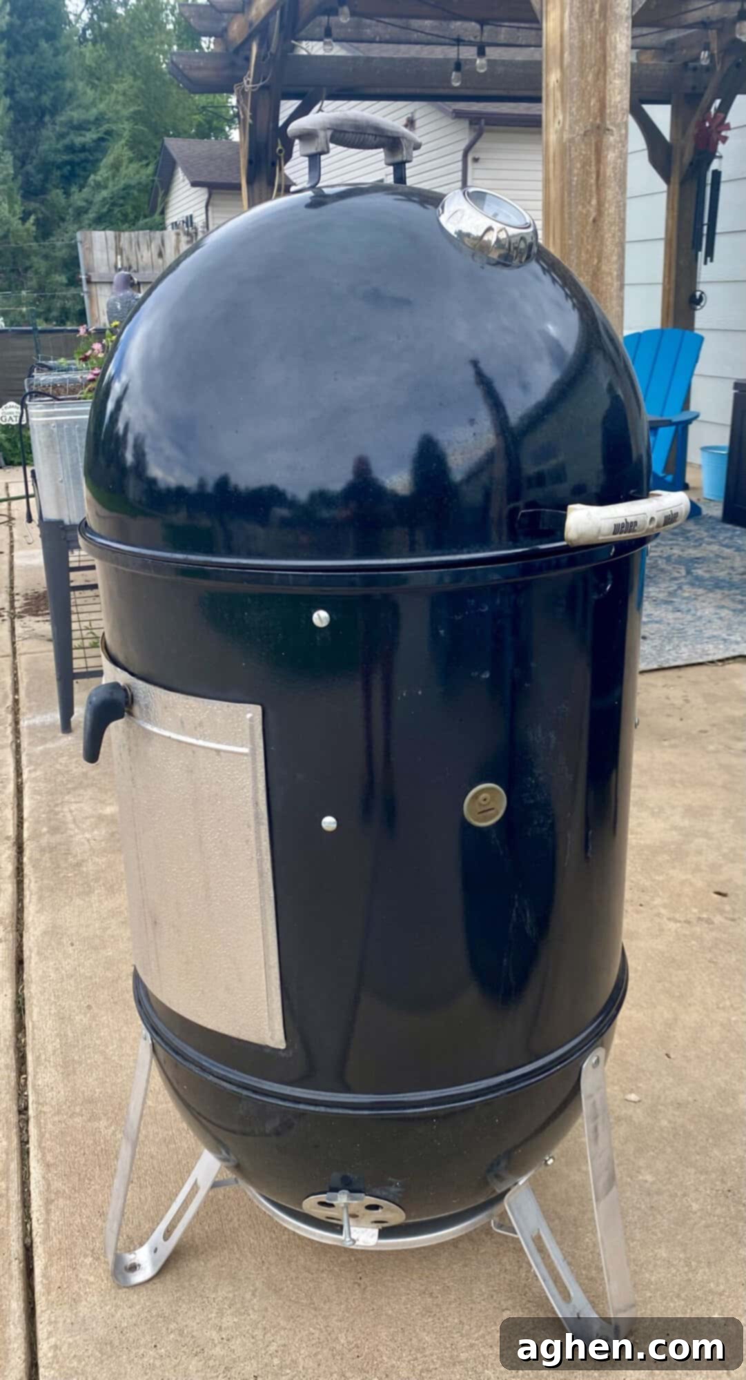 10 Things You Must Know Before Buying a Weber Smokey Mountain Smoker 2 Weber Smokey Mountain smoker in a backyard setting