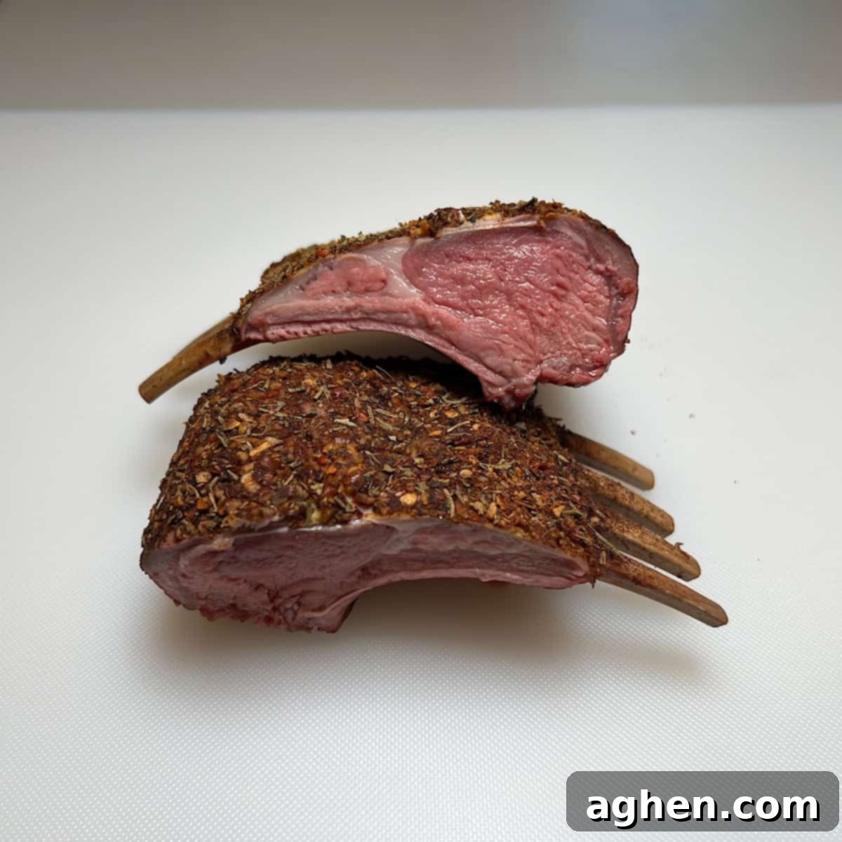 Perfectly Smoked Rack of Lamb, Surprisingly Simple 2 Perfectly smoked rack of lamb, sliced and ready to serve