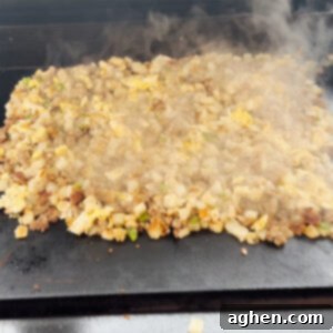 The Ultimate Griddle Breakfast Hash Recipe 8 Breakfast Hash on the griddle finished on the griddle