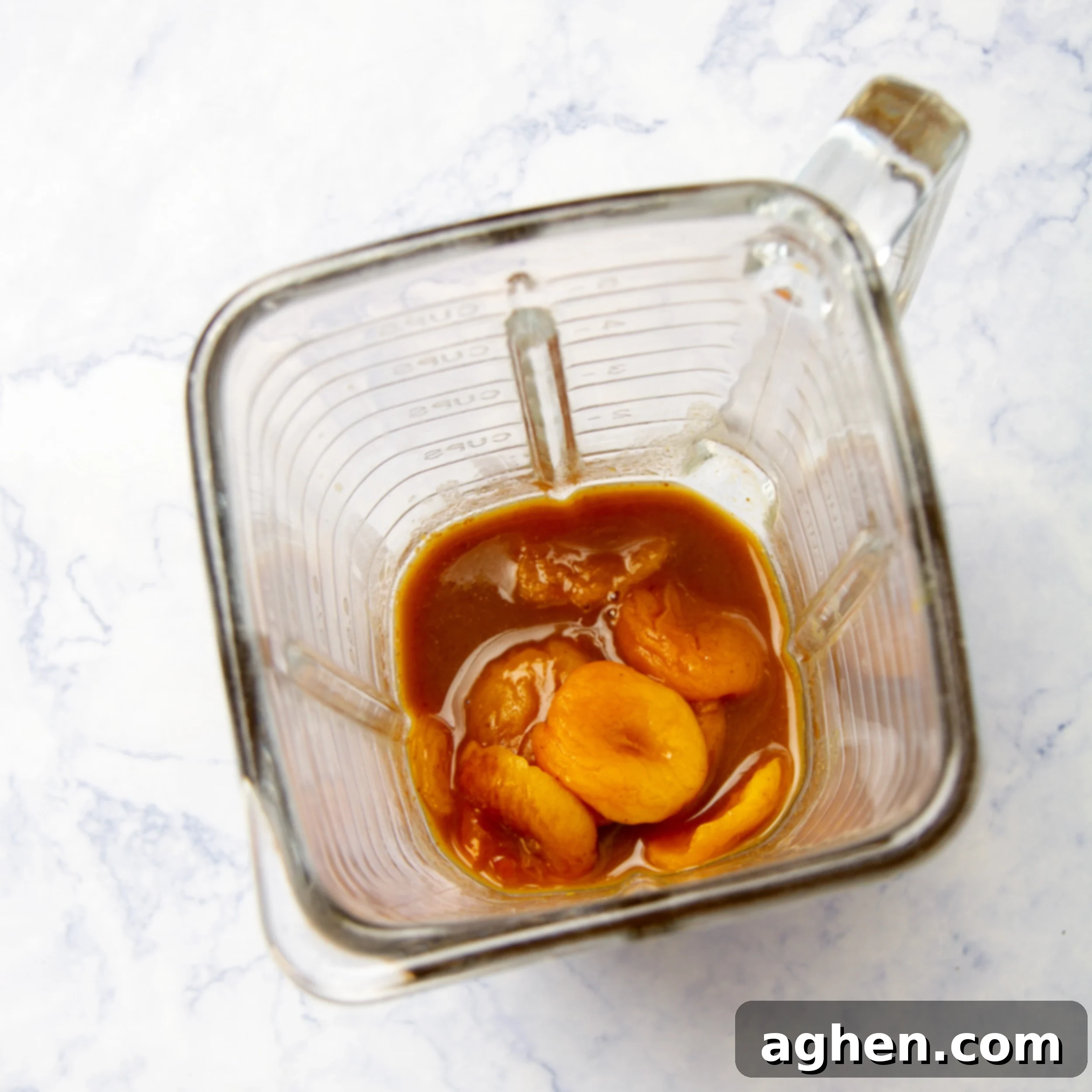 Weight Watchers Holiday Ham-Style Glazed Turkey 6 Glaze ingredients cooked and added to the blender.