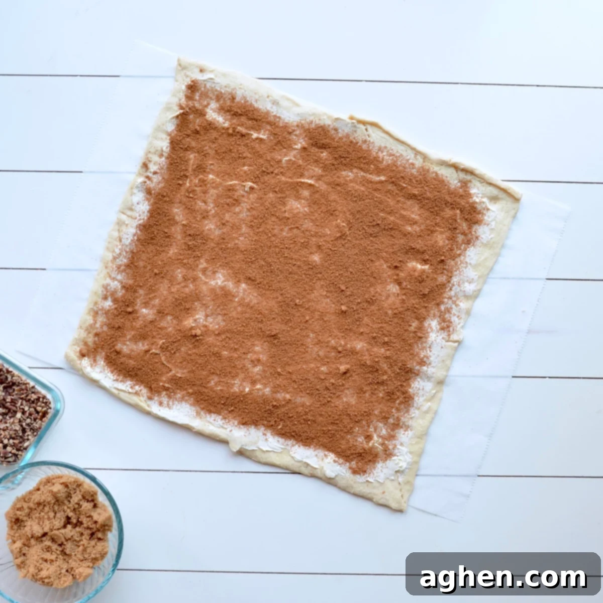 Making rolls for sticky buns