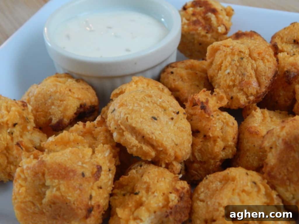 Crispy Buffalo Cauliflower Bites 7 DSCN5170 - Another angle of Buffalo Cauliflower Tots