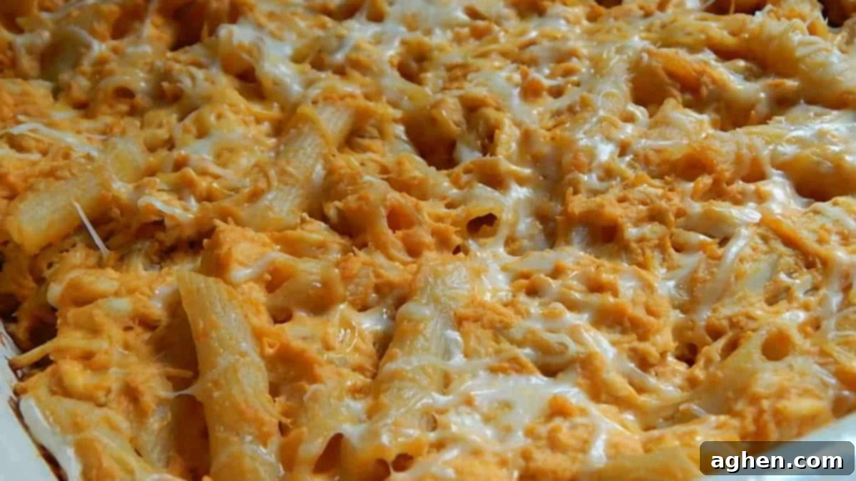 buffalo chicken pasta bake