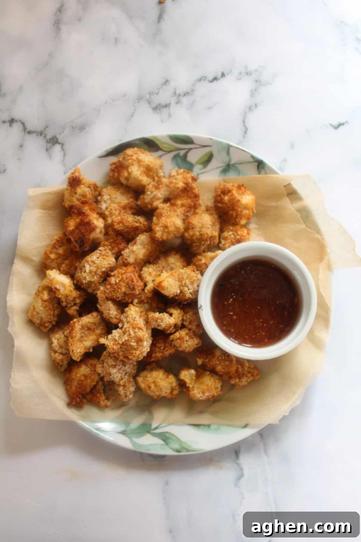 Air Fryer Popcorn Chicken Air Fried pieces