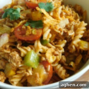 Taco Fiesta Pasta Salad 2 Turkey taco pasta salad